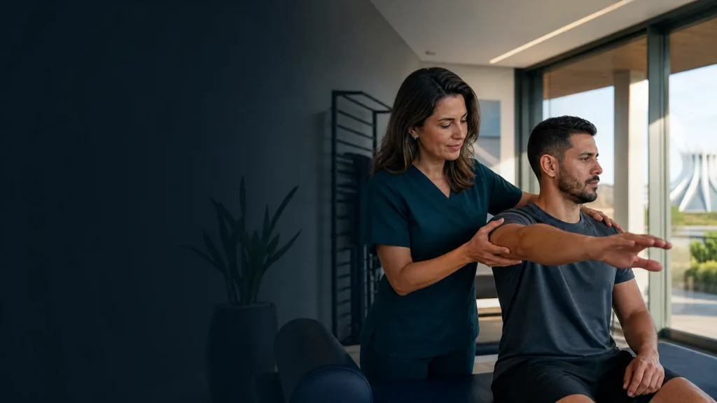Avaliação de movimento em atendimento de fisioterapia